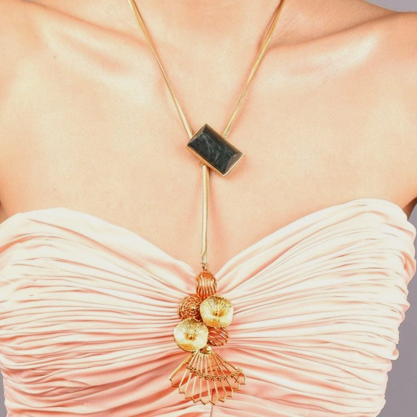 Buy Fashion Jewellery Online - Designer Pendant Necklace Gold