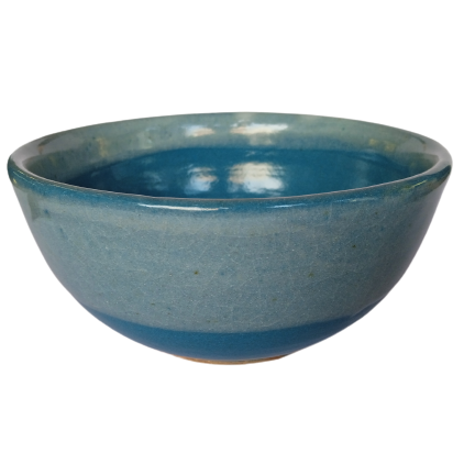 blue hue ceramic serving bowl 