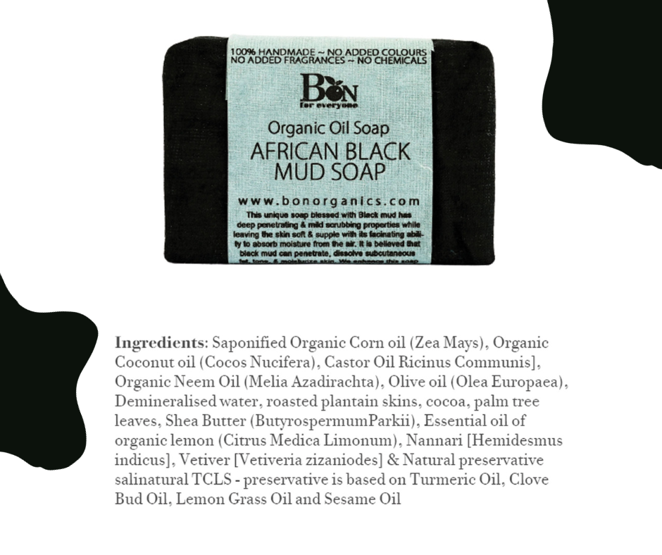 Organic African black mud soap 
