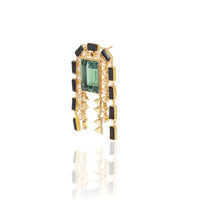 Thumbnail for vibrant green rectangle stone earrings