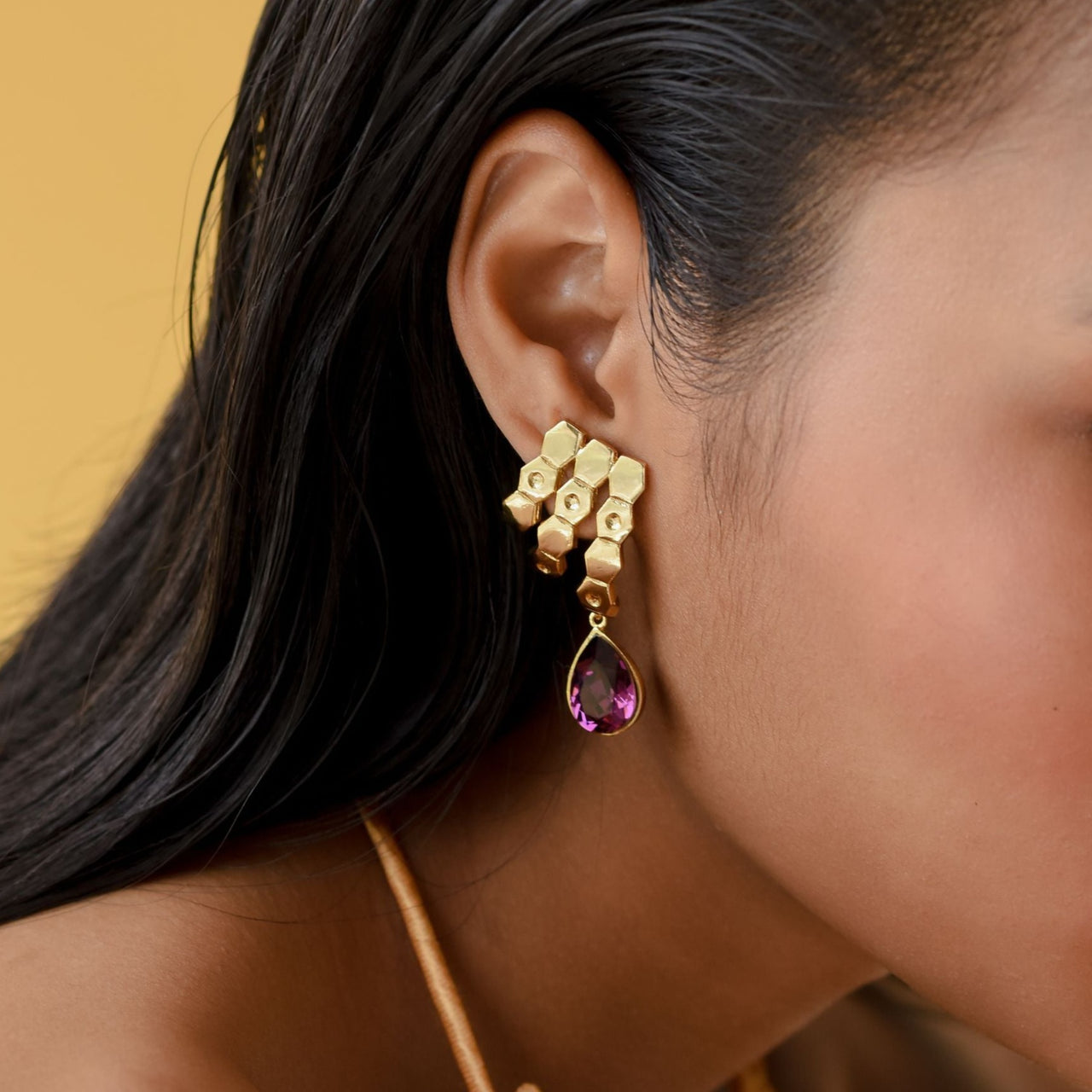gold plated earrings design