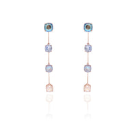 Thumbnail for Blue hues crystal droplet earrings