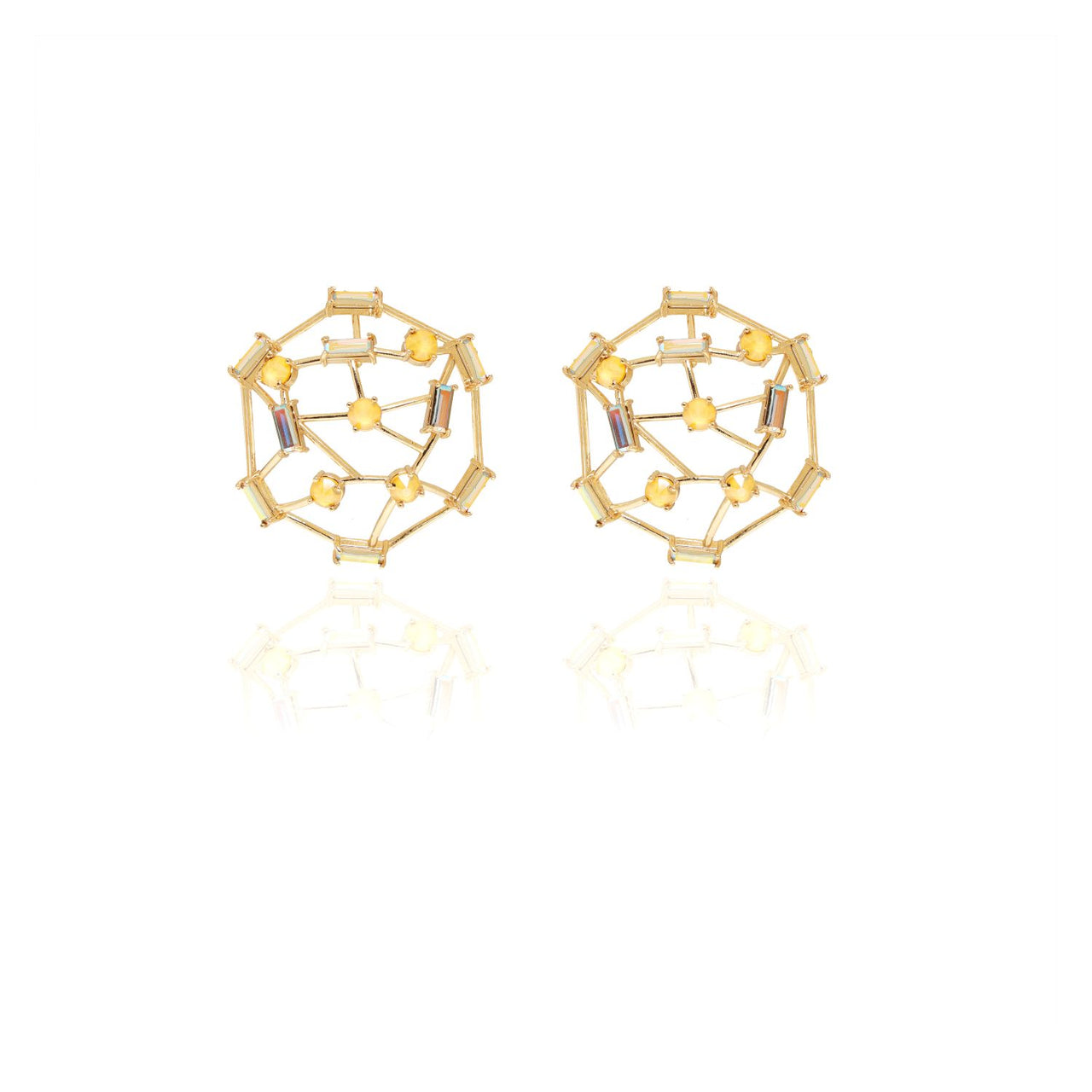 Yellow stone earrings