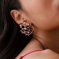 Thumbnail for Black and Purple stone earrings