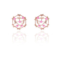 Thumbnail for Rose Swarovski crystals earrings