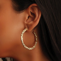 Thumbnail for 18k gold plated hoop earrings
