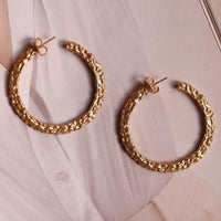Thumbnail for Large Gold hoop earrings - Trendy