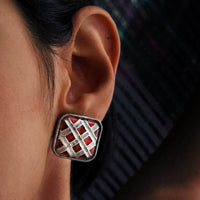 Thumbnail for Silver stud earrings for women