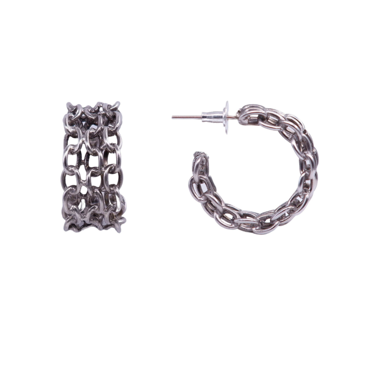 Silver Hoop Earrings - Gift for wife 