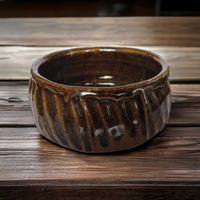 Thumbnail for vintage brown stoneware bowl