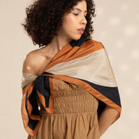 Thumbnail for black designer silk scarf