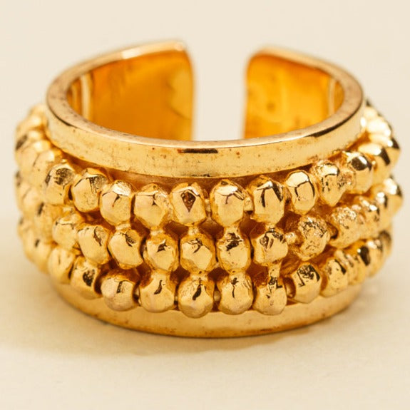 gold plated adjustable ring