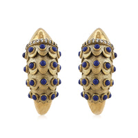 Thumbnail for  Women blue stone earrings with zircon