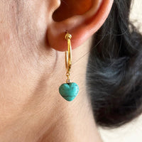 Thumbnail for Blue turquoise stone earrings