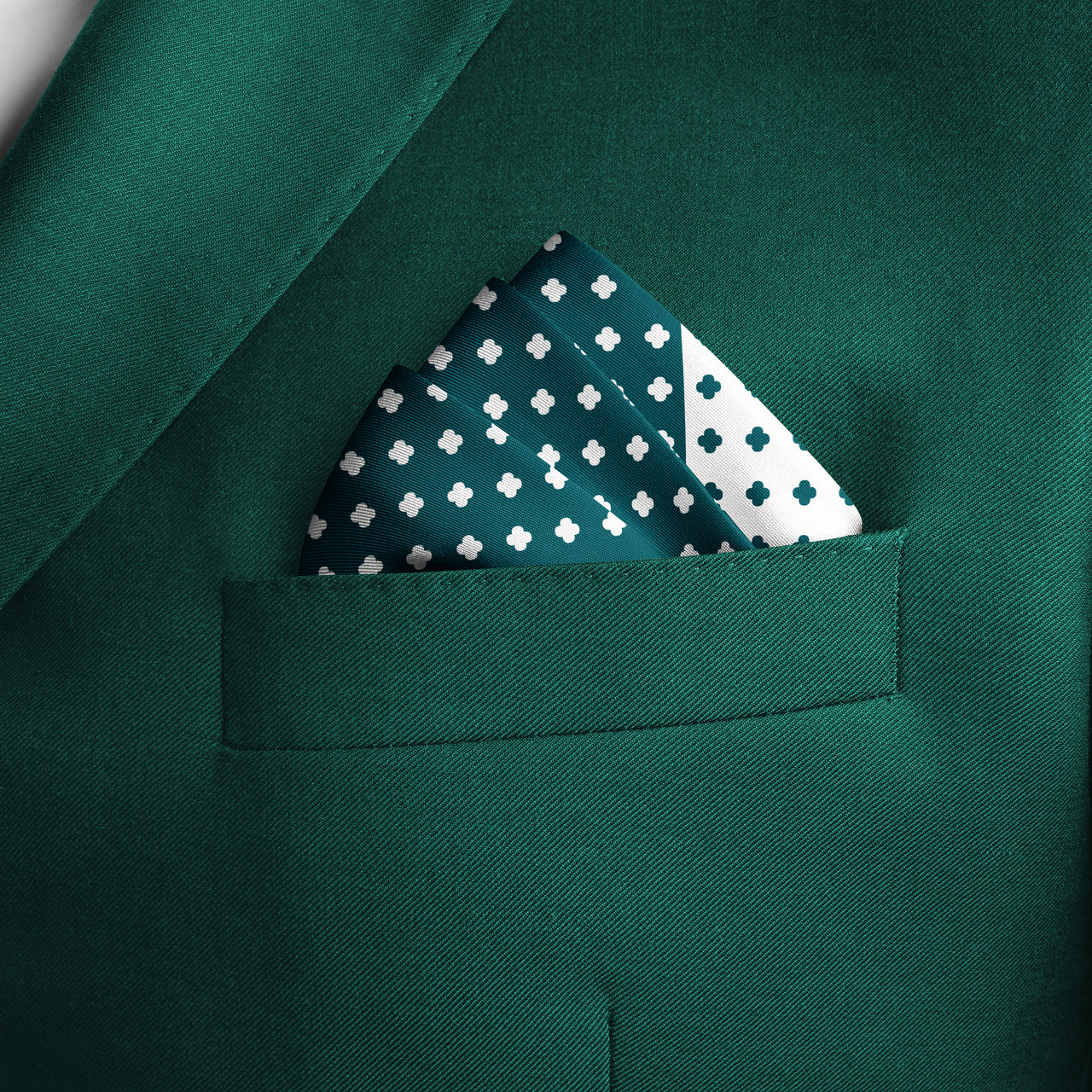 pocket square with flower