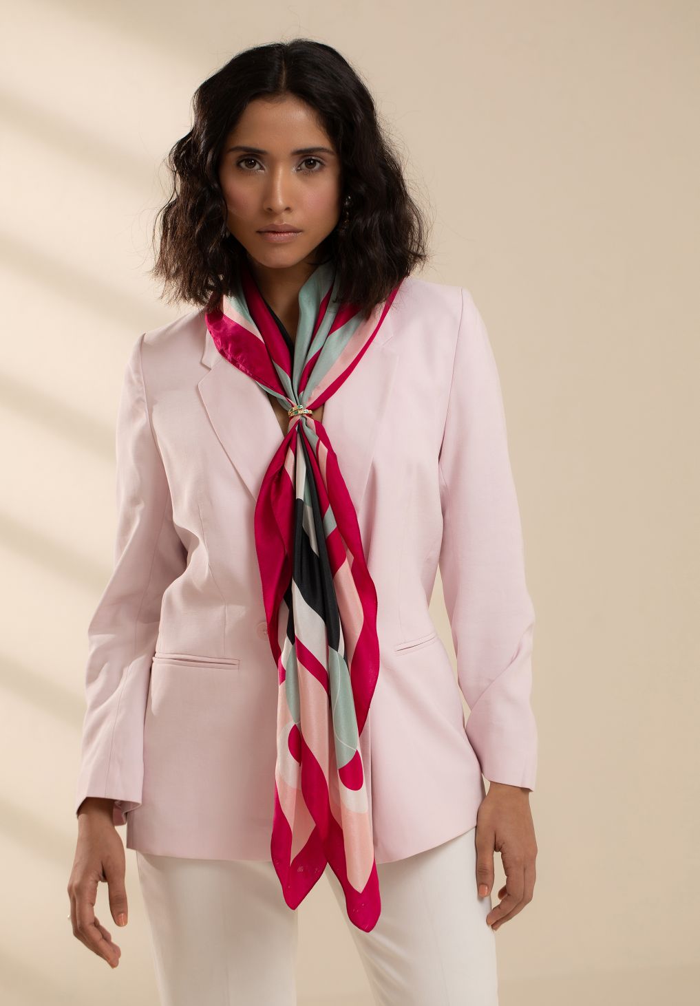 Light pink scarf with out tassel