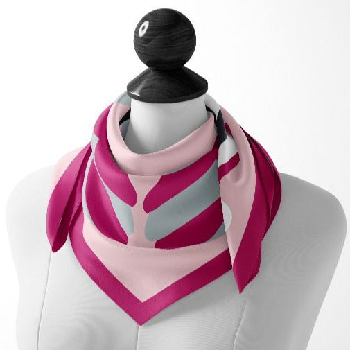 Ladies' pastel pink scarf fashion