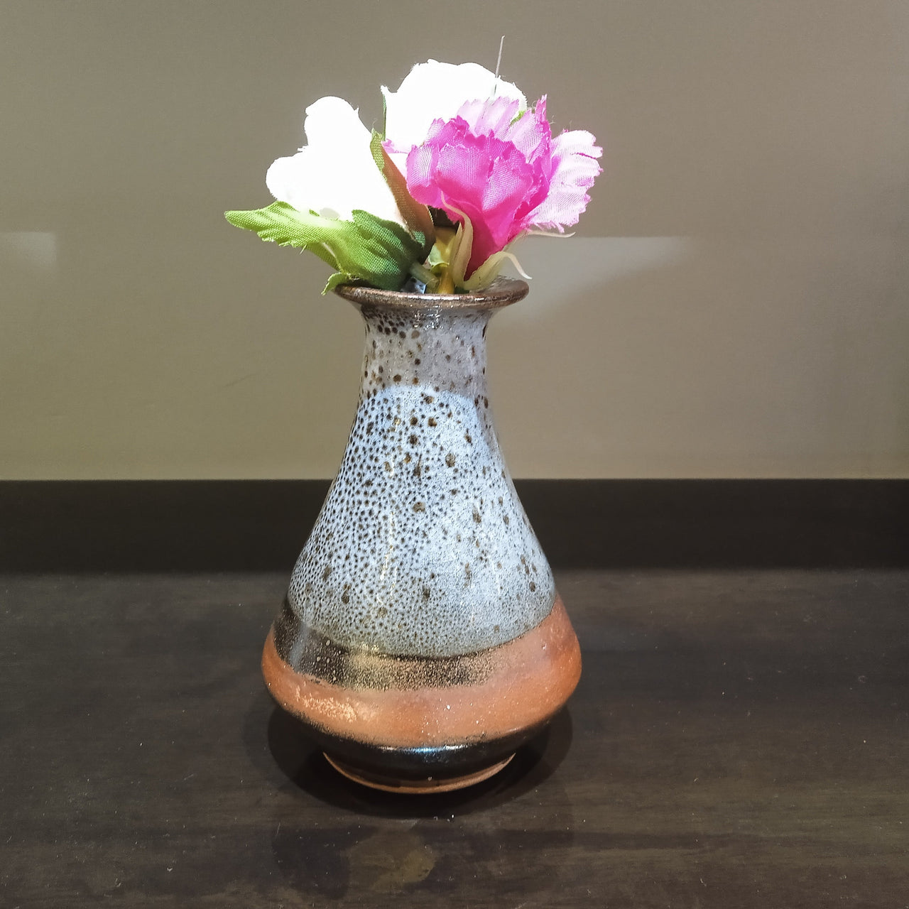 Glossy Antique Ceramic Flower Vase - Set of 2