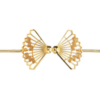Thumbnail for Gold plated bow design choker