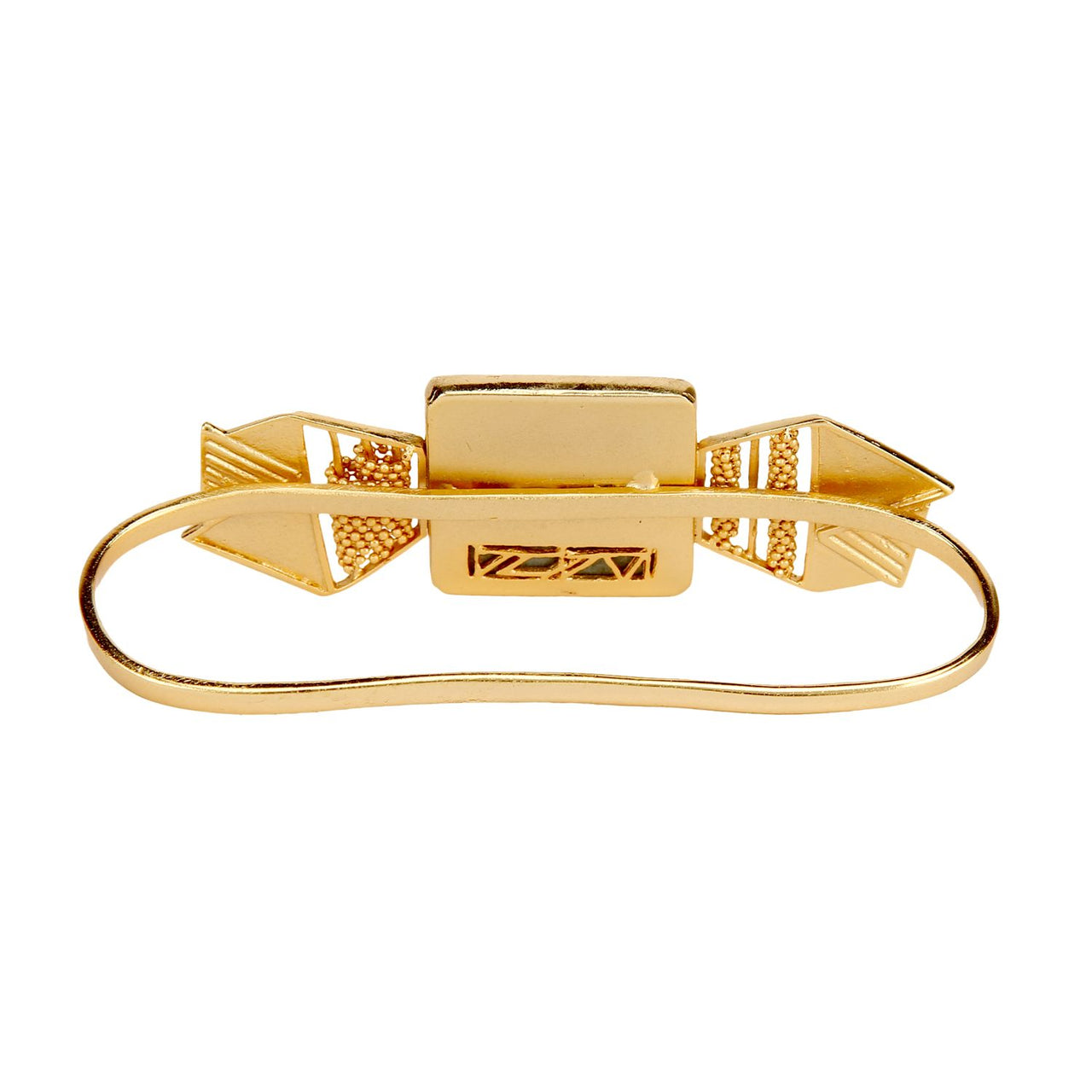 Designer handlet, palm cuff bracelet in gold 