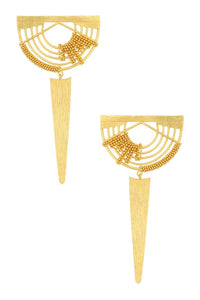 Thumbnail for  Women gold geometric dangle earrings