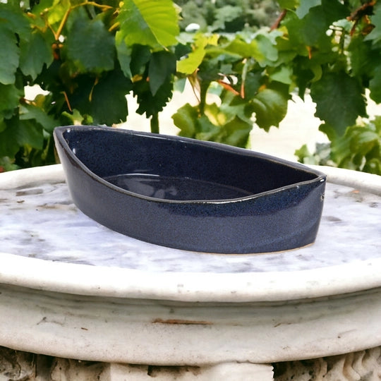 Ceramic Blue Boat Bowl