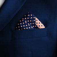 Thumbnail for Men's pocket square with flower pattern