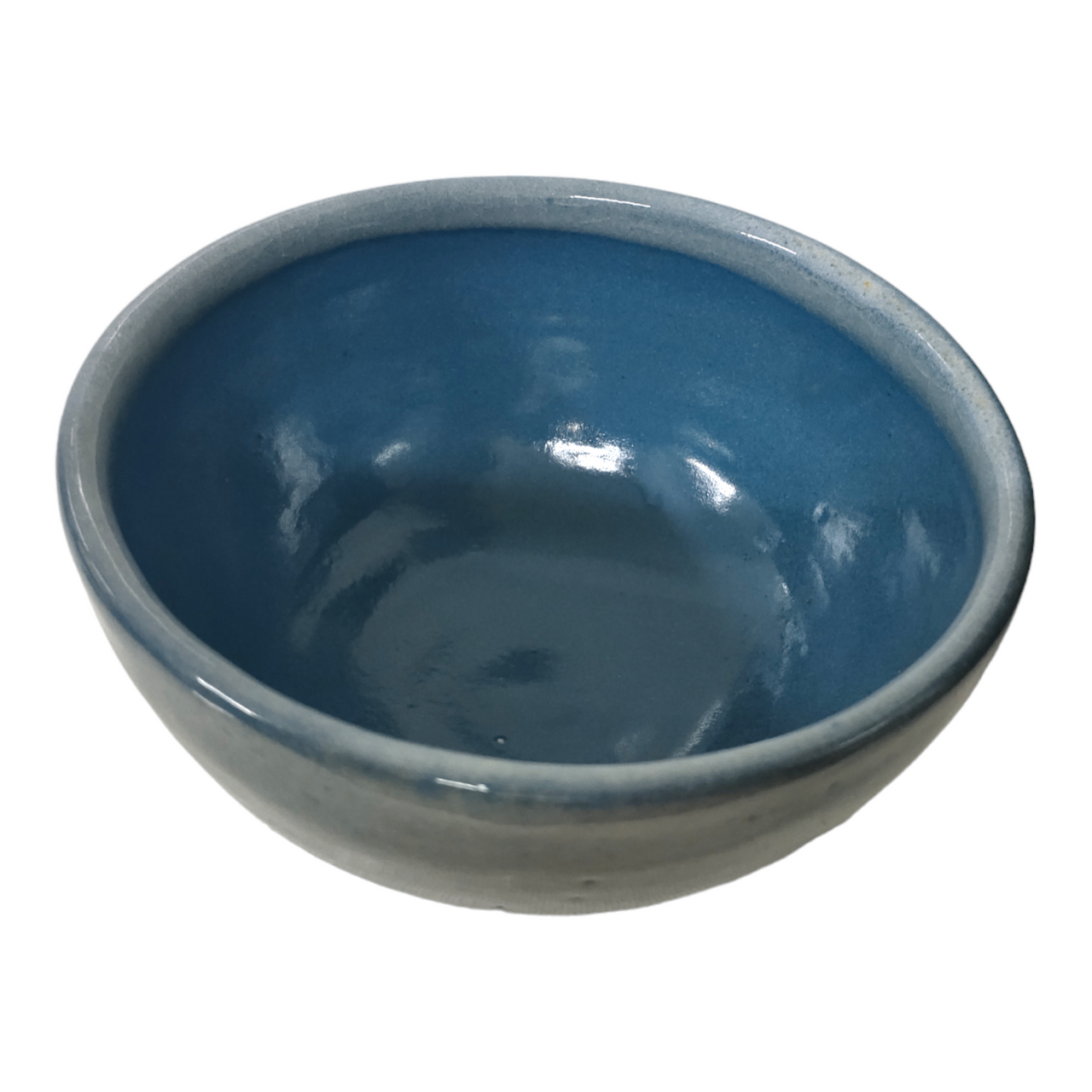 Blue ceramic serving bowl
