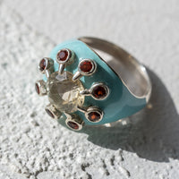 Thumbnail for Sterling silver turquoise stone ring
