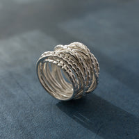 Thumbnail for Spiral Wrap around Ring - Sterling Silver