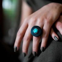 Thumbnail for Wood and Stone - Turquoise Ring for Ladies