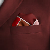 Thumbnail for maroon and red printed pocked square