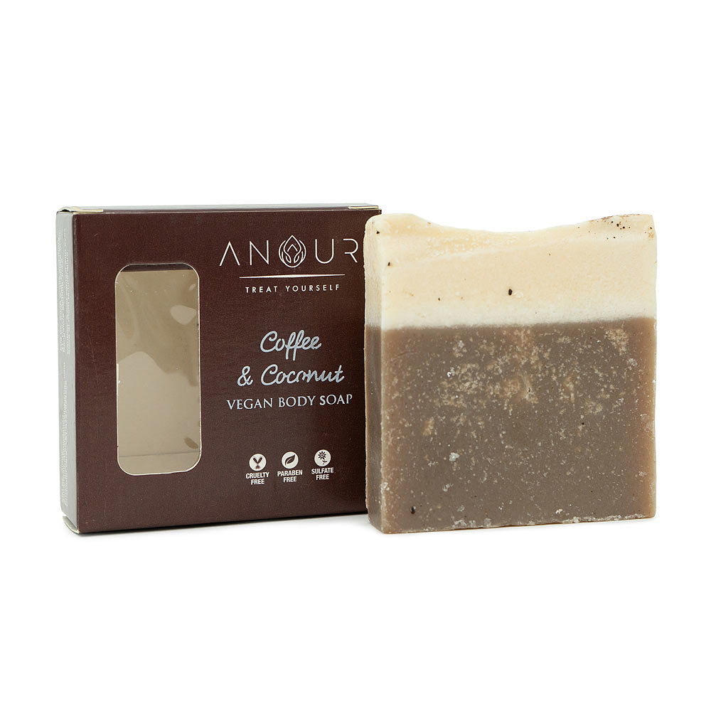 natural vegan soap by coffee and coconut