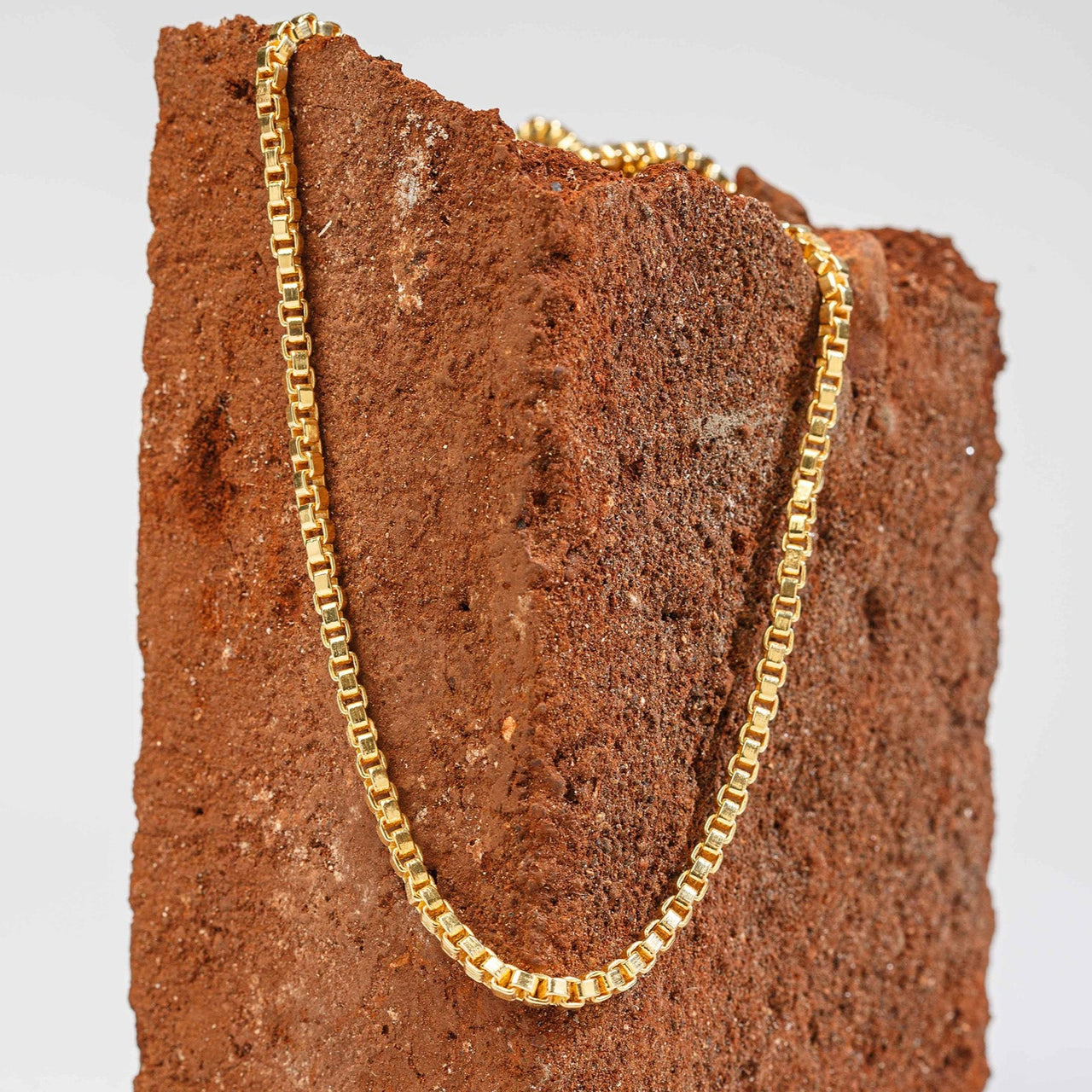  Women gold plated box chain by electroplating
