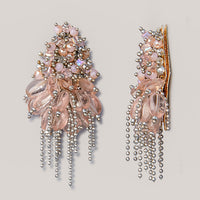 American Diamond Loop Earrings with Pink Crystals  Gift for Girlfriend or  Wife  Pretty in Pink Dangler Earrings by Blingvine