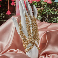 Thumbnail for Intricate Contemporary White Pearl Studded Hand Harness