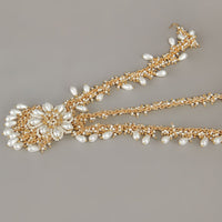 Thumbnail for  Handcrafted Pearls And Stone Studded Maang Tikka in gold