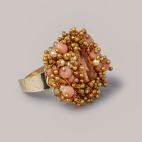 Thumbnail for DORO - Handmade Gold Plated Pearl And Stone Ring - Meraki Lifestyle Store
