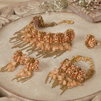 Thumbnail for Handmade Gold Plated Pearl & Stone Chocker Set