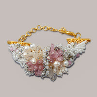Thumbnail for DORO - Designer Chocker Set With Pink And White Stones And Pearls - Meraki Lifestyle Store