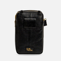 Thumbnail for Econock Leather Black and Gold Rudra Phone Bag for Men