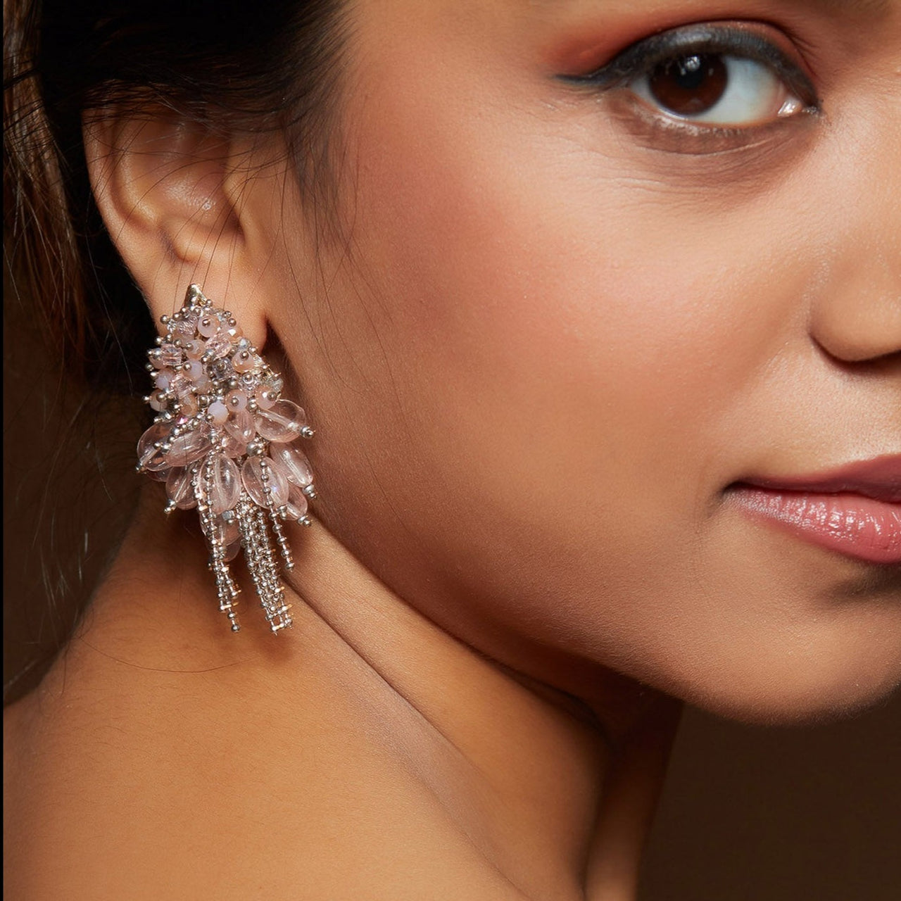 Gift long gown wear diamond drop earrings online  Radiant Bay