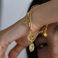 Thumbnail for womens gold plated chain bracelet 