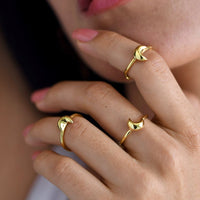 Thumbnail for moon finger ring for women