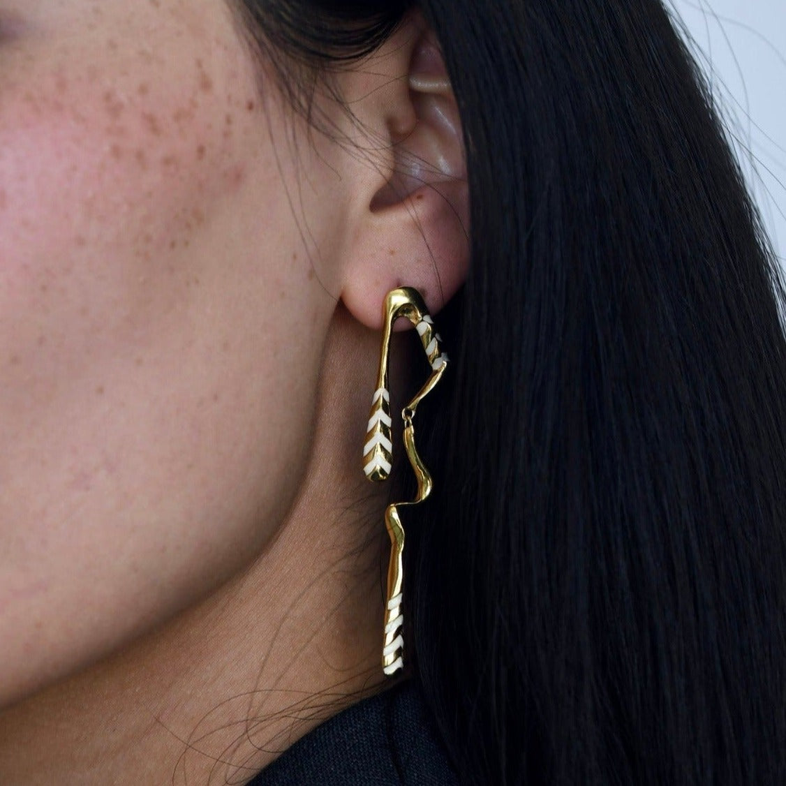 Office wear earrings gold plated design