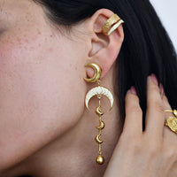 Thumbnail for crescent moon dangle earrings
