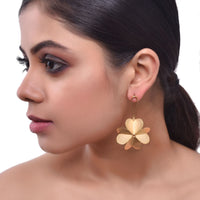 Thumbnail for Flower Design Gold Plated Earrings