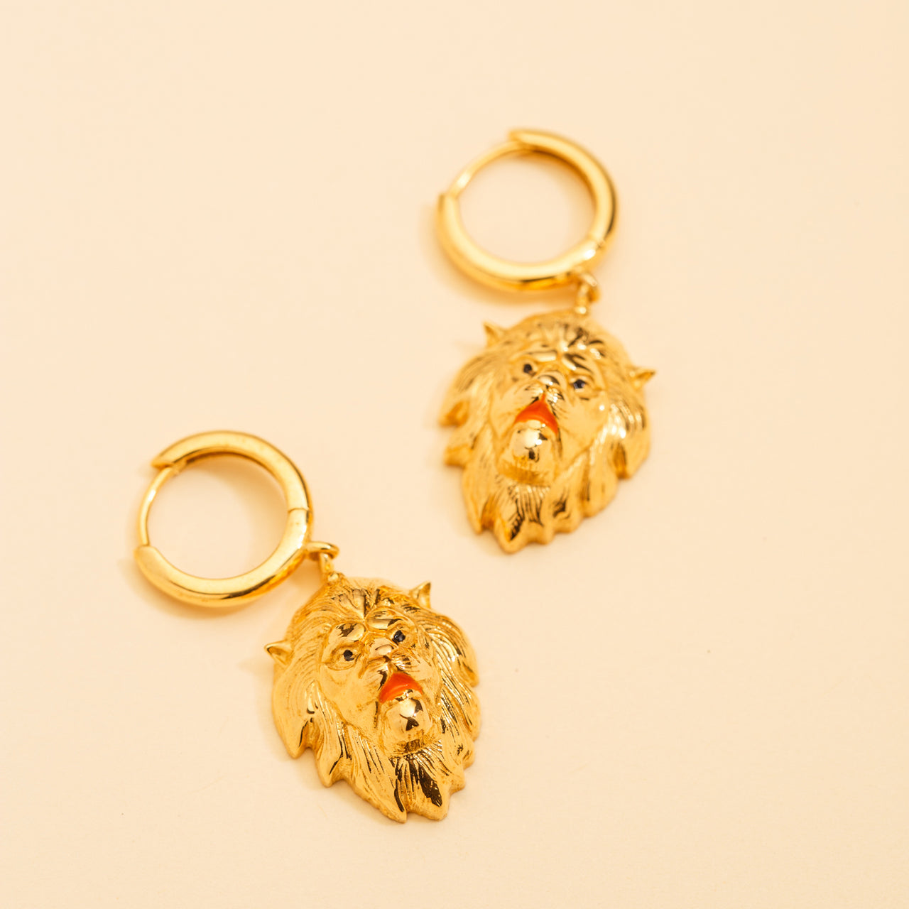Gold plated Handmade animal earrings for women 