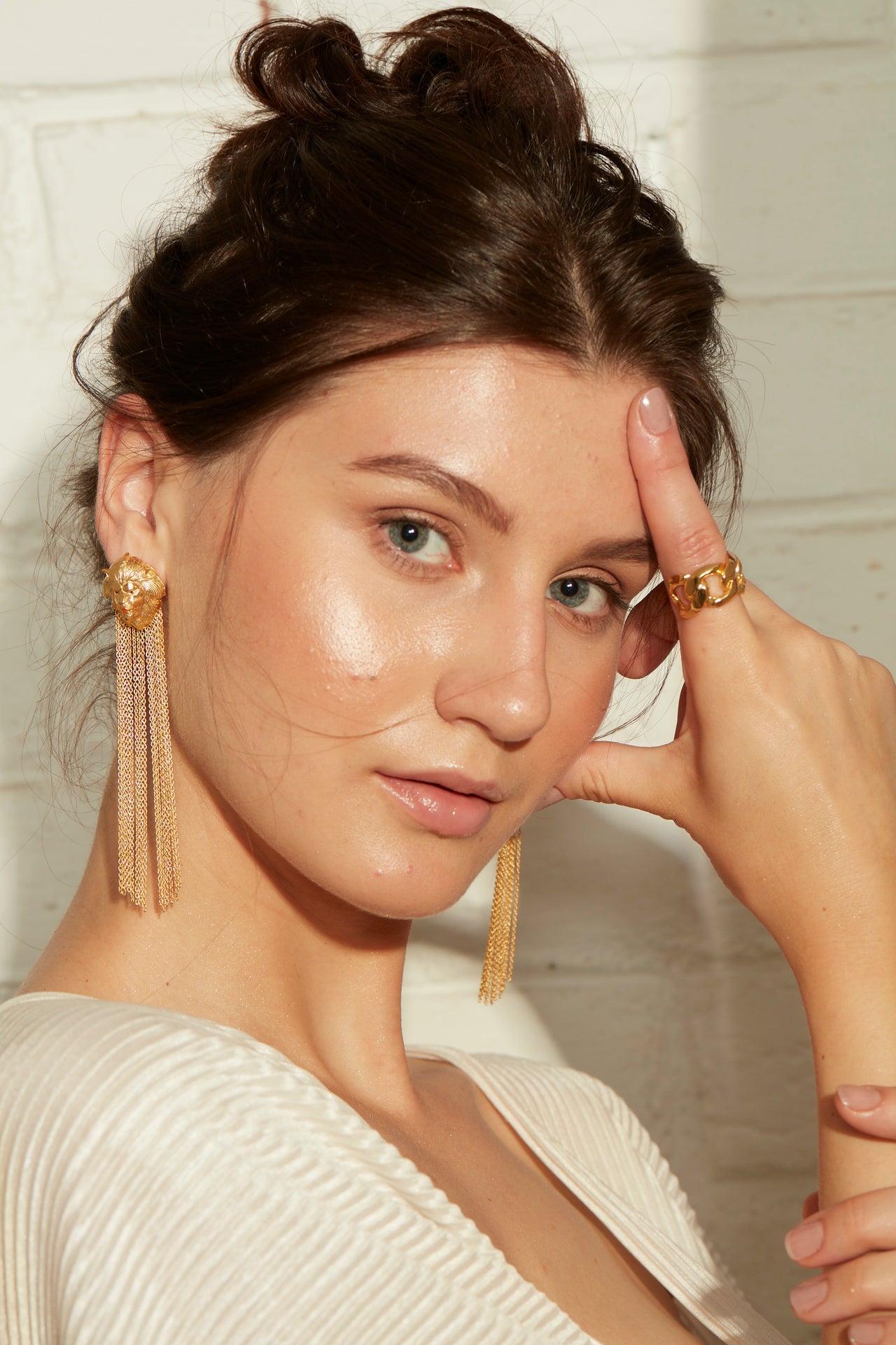 gold plated earrings design