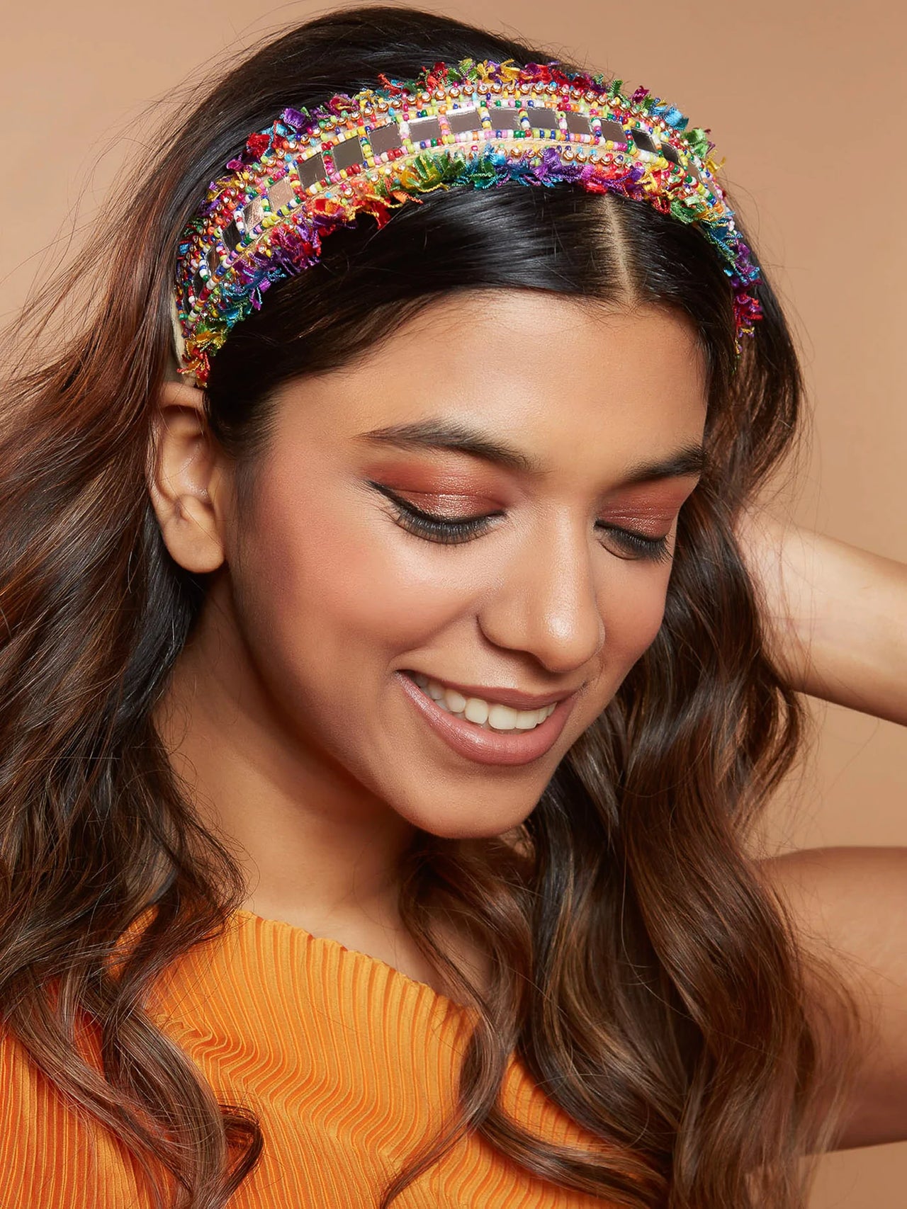 Fancy Multicolour Casual Mirror Embellished Headgear for women